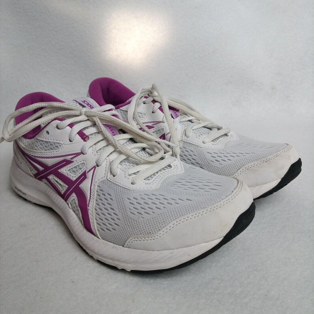 ASICS GEL-Contend 7  Women's Running Shoe 1012A911-101 White/Pink Size 9.5 EUC